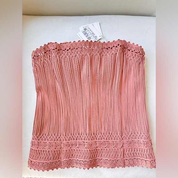 NWT LA PERLA vintage Silk Elegant Strapless Pink top. - Picture 1 of 15